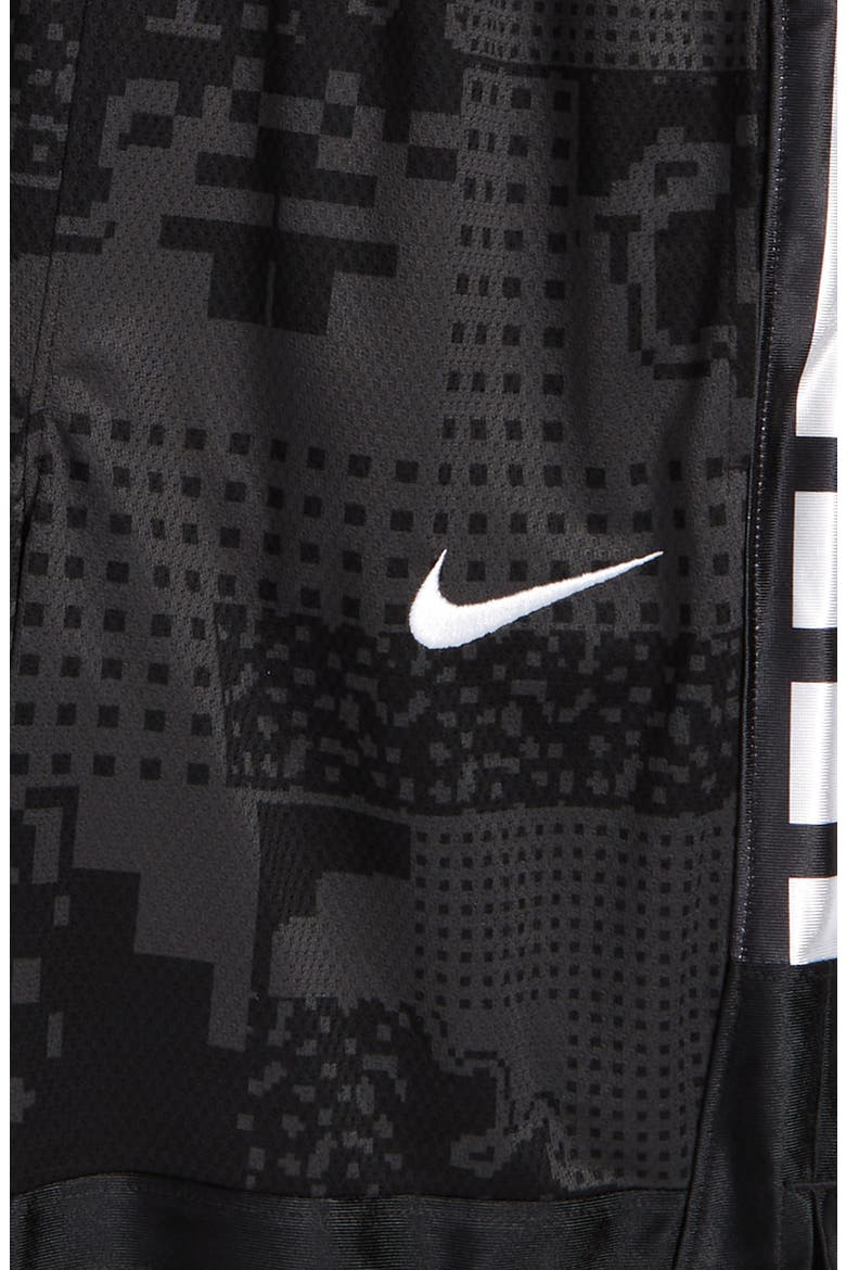 Kids' Dri-FIT Elite Super Digital Camo Athletic Shorts, Alternate, color, BLACK/BLACK/WHITE