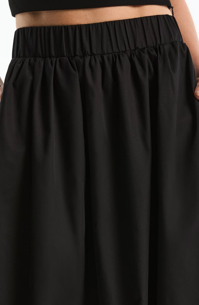 Laundry by Shelli Segal Bubble Hem Midi Skirt, Alternate, color, Black