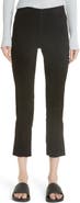 Vince Split Hem Crop Stretch Suede Pants