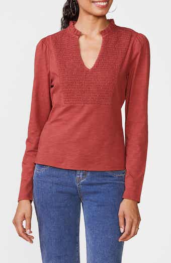 Long Sleeve Smocked Top