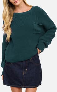 Blu Pepper Chunky Relaxed Fit Cotton Sweater