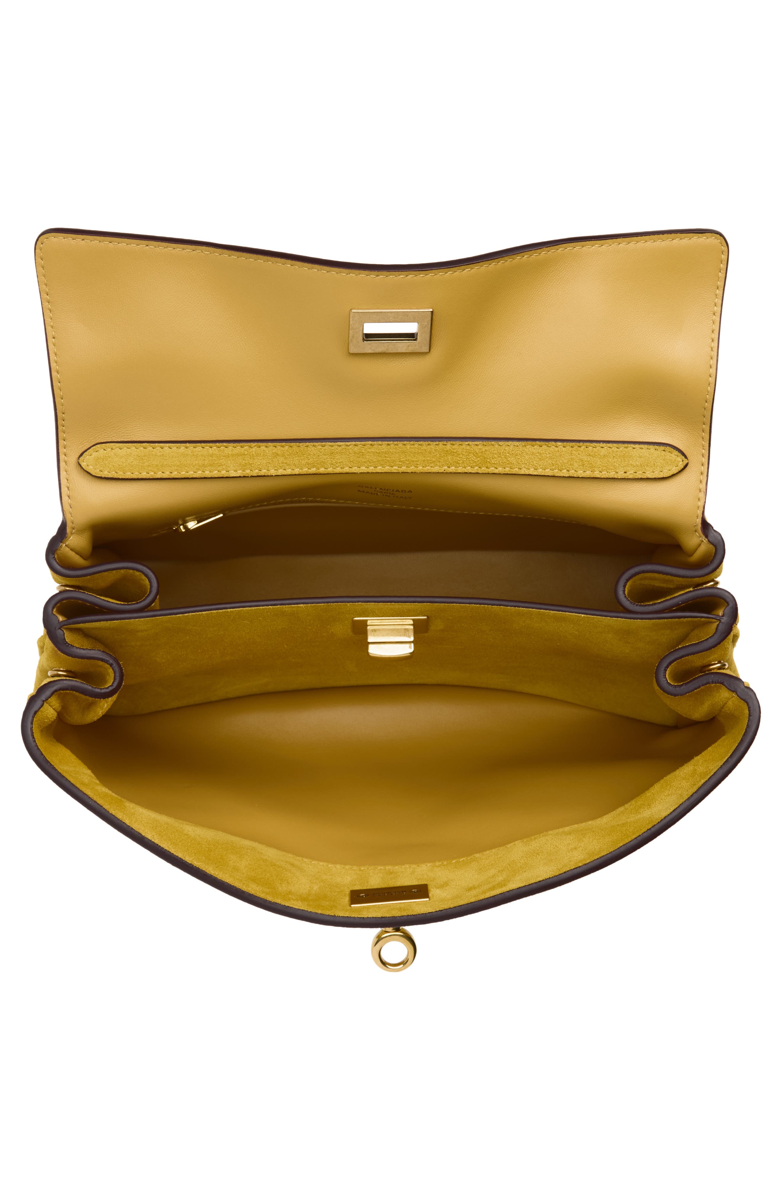 Balenciaga Rodeo Suede Top Handle Bag, Alternate, color, 7016 Curry