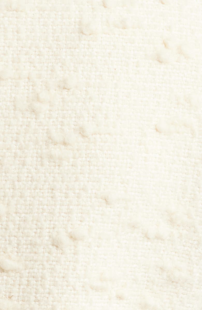 FRAME Button Front Crop Tweed Jacket, Alternate, color, Ecru