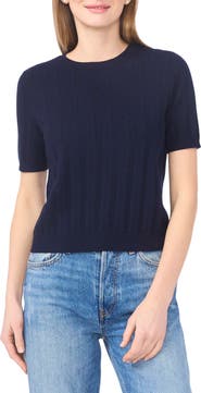 CeCe Pointelle Knit Sweater