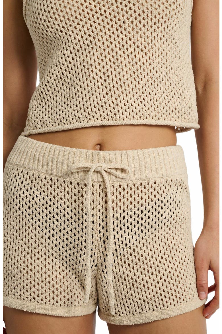 Crochet Knit Micro Short, Alternate, color, SANDSHELL