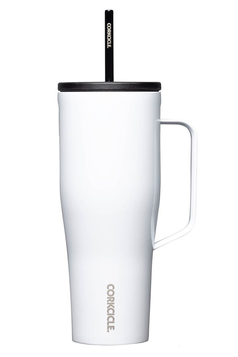 30-Ounce Insulated Cup with Straw, Main, color, GLOSS WHITE