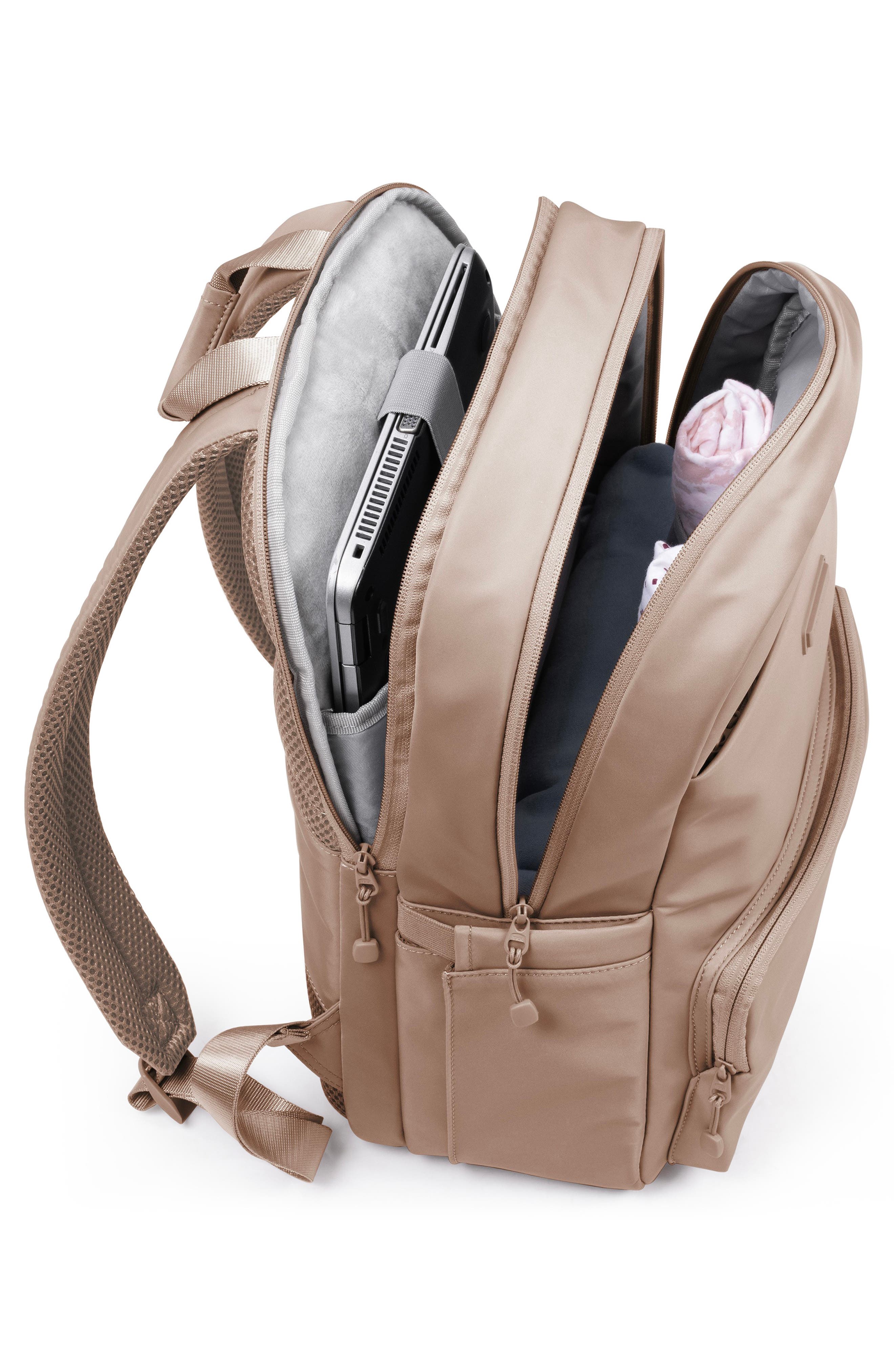 TRAVELERS CHOICE Iria 17-Inch Laptop Backpack, Alternate, color, Latte Beige