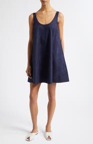 Derek Lam 10 Crosby Emery Embroidered Cotton Trapeze Minidress