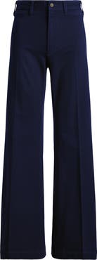 Polo Ralph Lauren High Waist Wide Leg Stretch Cotton Twill Pants
