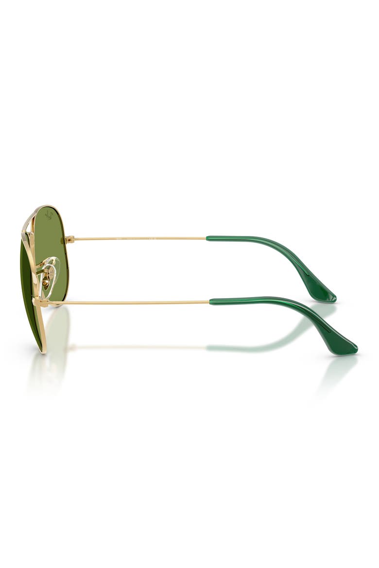 58mm Aviator Sunglasses, Alternate, color, ARISTA / GREEN