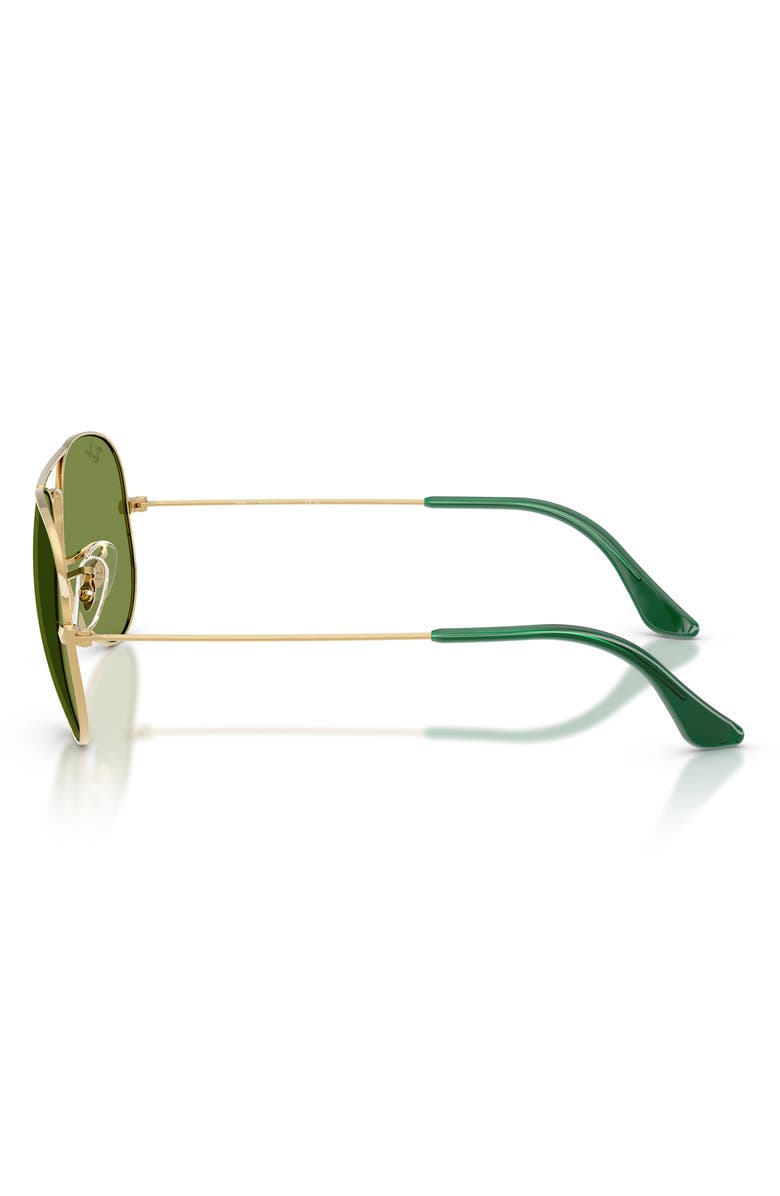 Ray-Ban 58mm Aviator Sunglasses, Alternate, color, Arista / Green