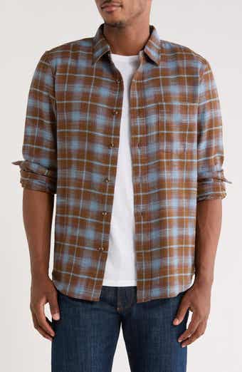 Treasure & Bond Ombré Check Slub Cotton Flannel Button-Up Shirt
