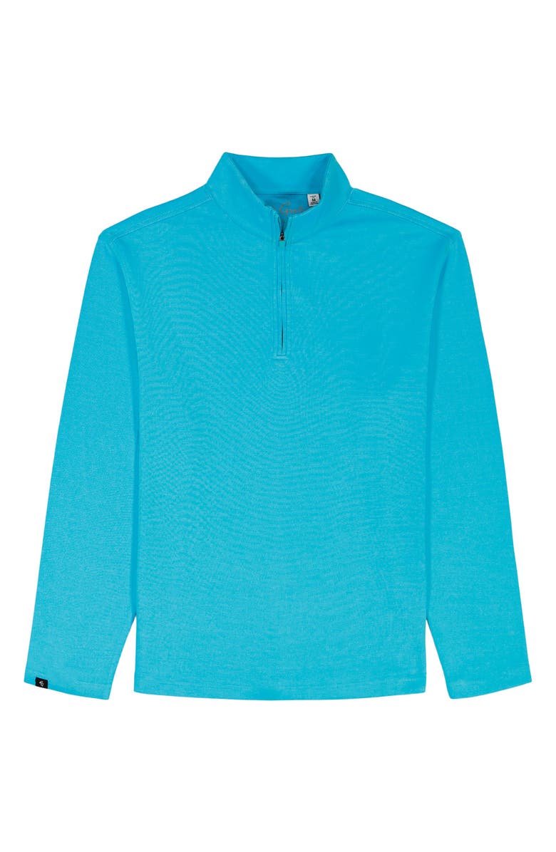 Robert Graham Troland Quarter Zip Pullover, Alternate, color, Peacock Blue