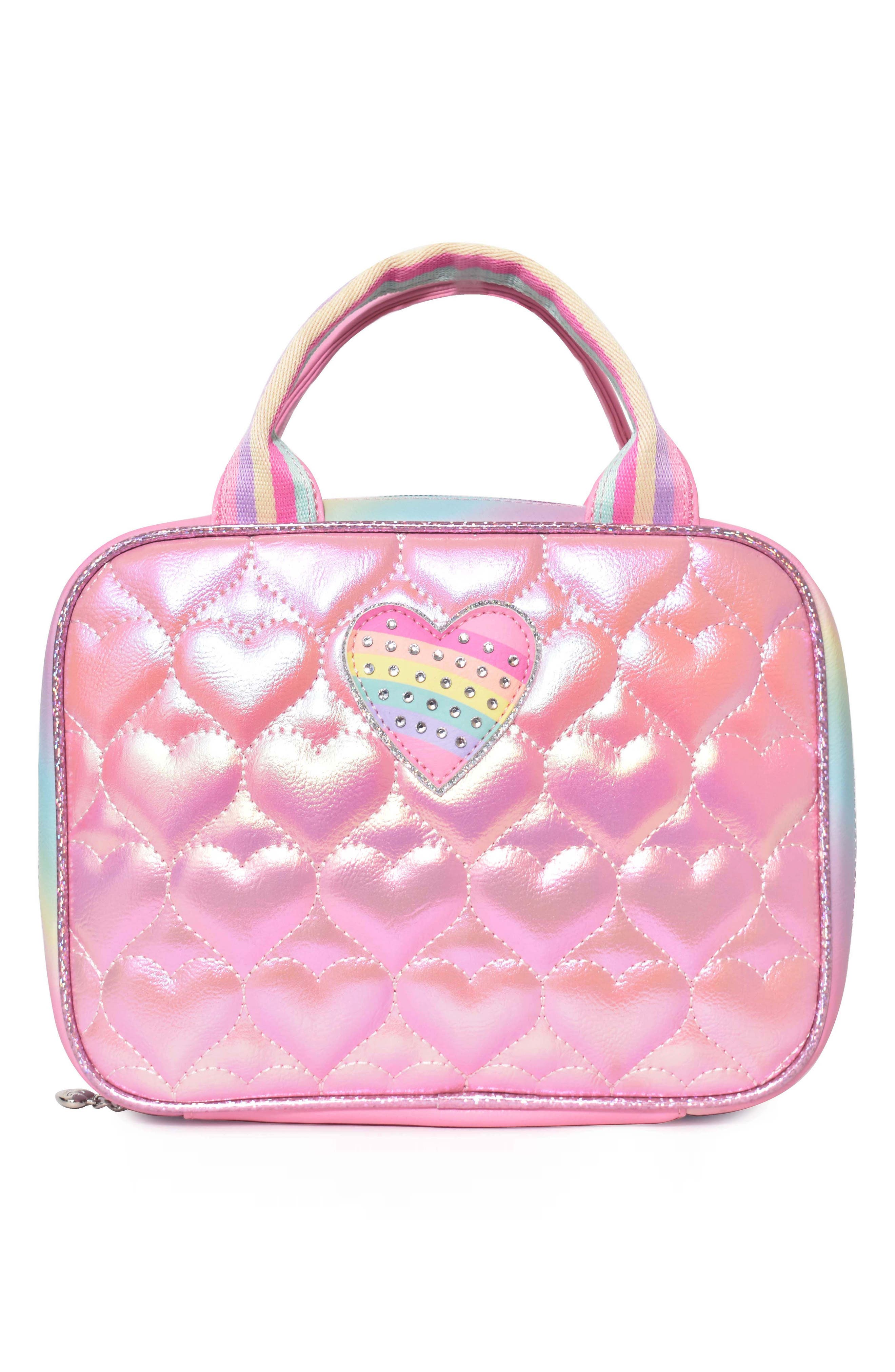 OMG Accessories Kids' Heart Lunch Bag, Main, color, 