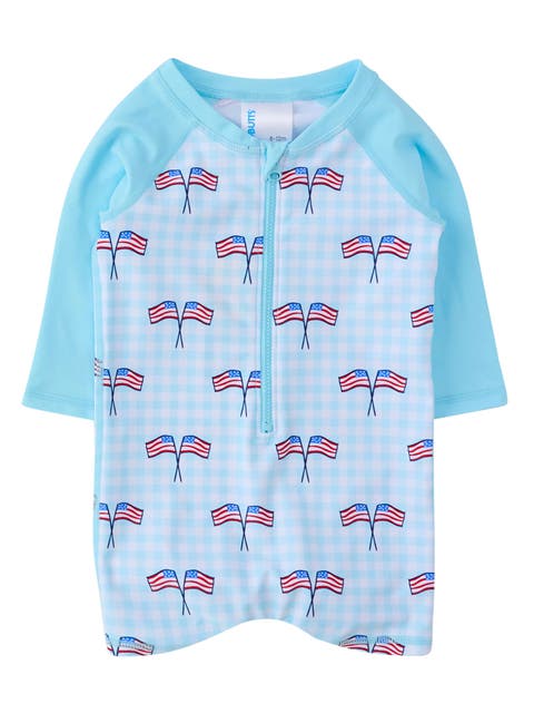 Boys Long Sleeve One Piece Rash Guard (Toddler)