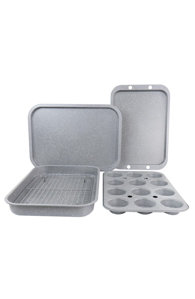 OSTER 5 Piece Carbon Steel Roasting and Baking Set, Main, color, Grey