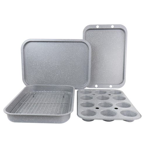 Oster 5 Piece Carbon Steel Roasting And Baking Set In Gray