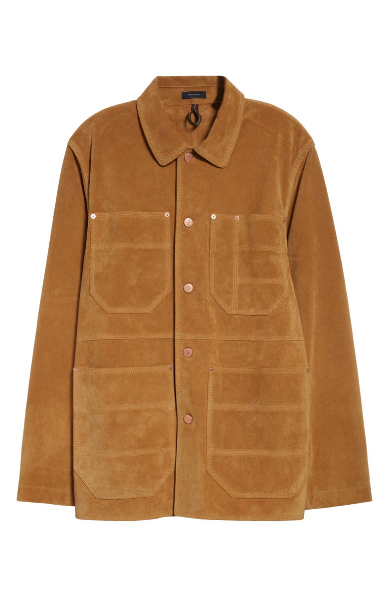 Drake's Welder Suede Chore Jacket, Alternate, color, Sand