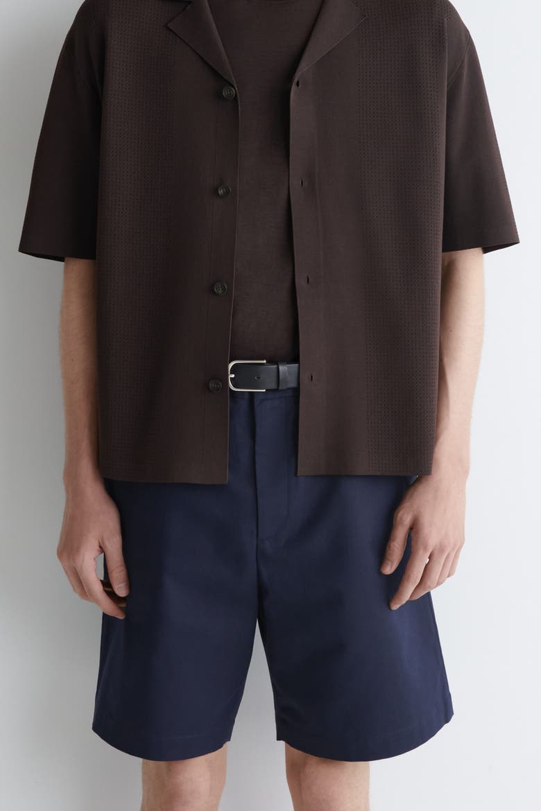 Cotton Straight-leg Chino Shorts, Alternate, color, NAVY