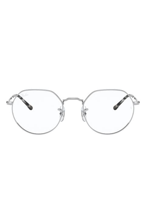 Unisex Jack 49mm Hexagonal Optical Glasses