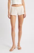 Bella Venice The Luna Low Rise Rib Cashmere Blend Shorts