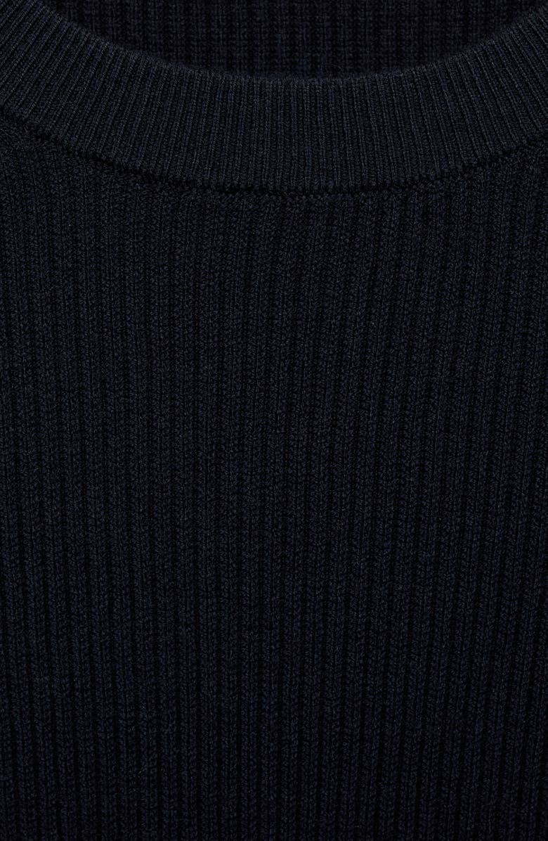 MANGO Rib Sweater, Alternate, color, Dark Navy