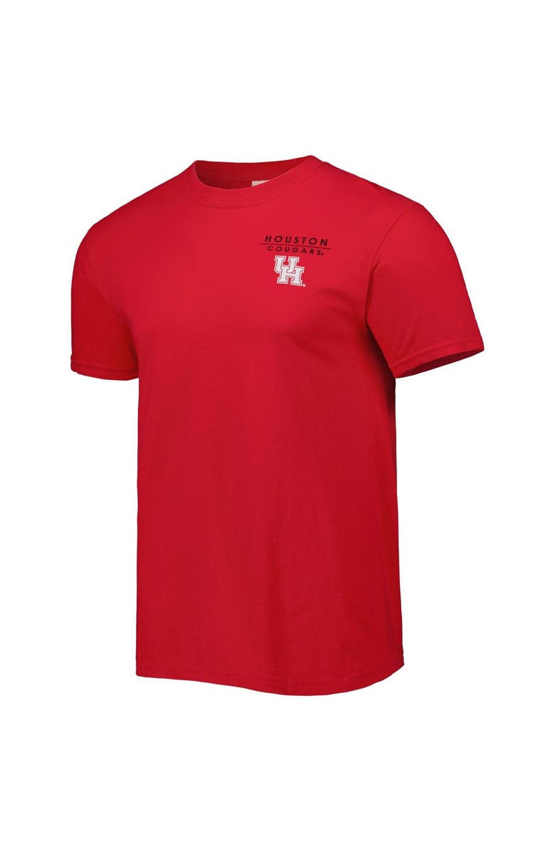 IMAGE ONE Men's Red Houston Cougars Landscape Shield T-Shirt, Alternate, color, Red