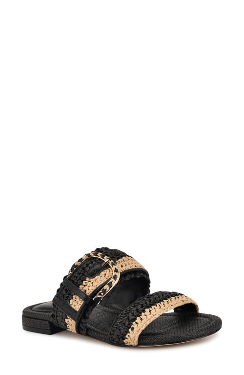 Nine West Sameey Two-strap Sandal In Black