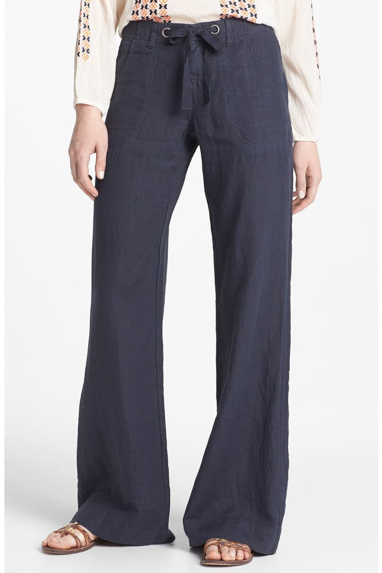 Wide Leg Linen Pants, Main, color, ECLIPSE