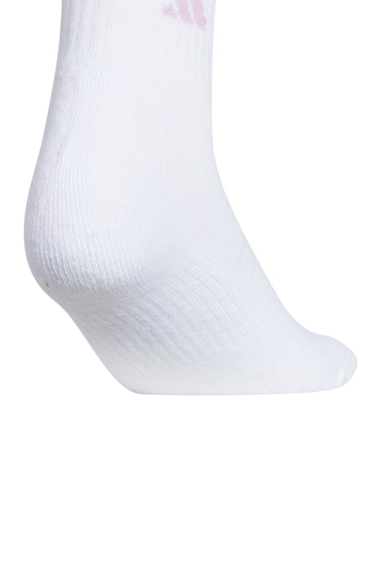 adidas Athletic Cushioned Crew Socks - Pack of 6, Alternate, color, White