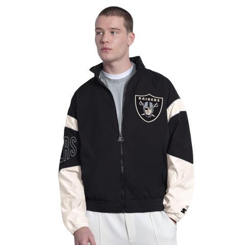 Men's Starter  Black Las Vegas Raiders The Gust Full-Zip Hoodie