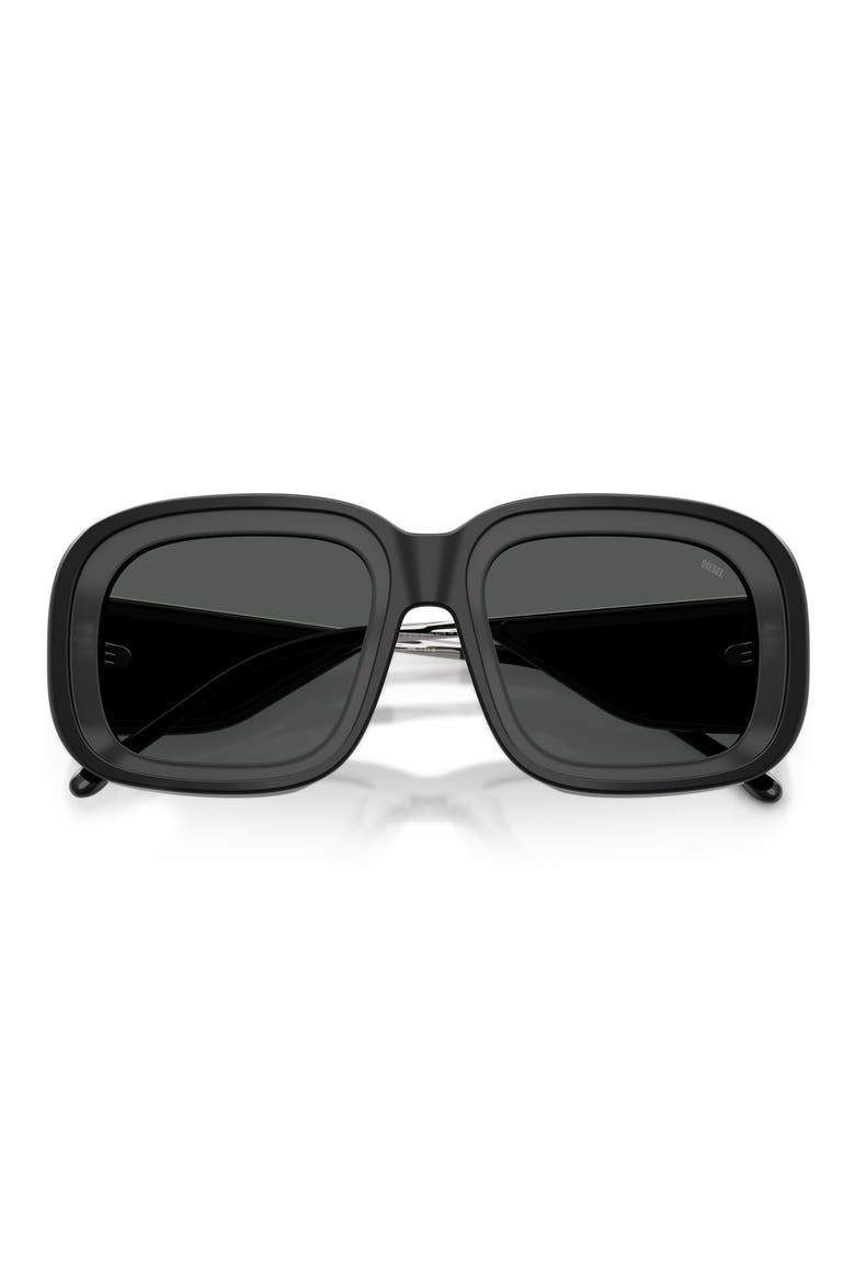 52mm Square Sunglasses, Alternate, color, BLACK TRANSPARENT GREY / GREY