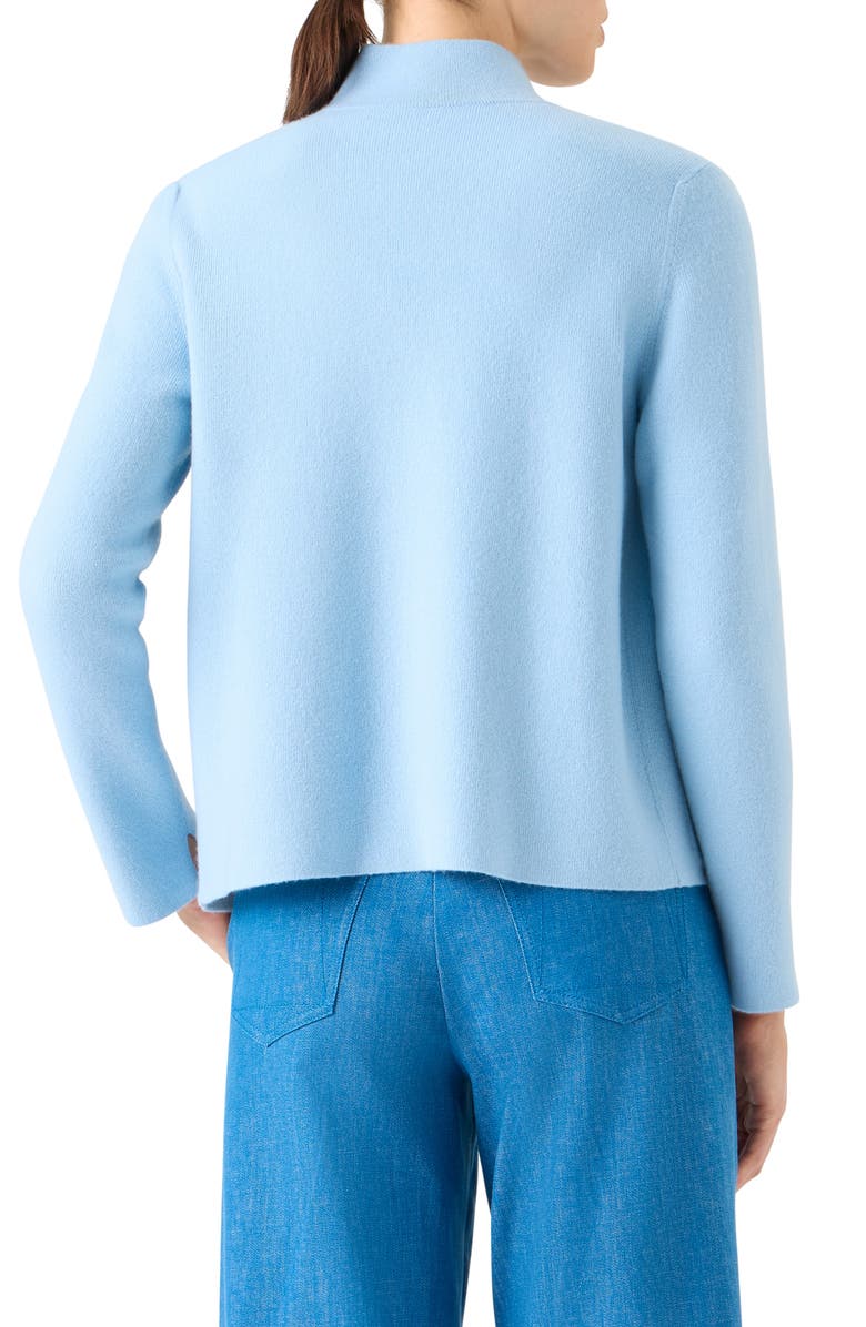 Akris Reversible Cashmere Jacket, Alternate, color, Powder Blue-Ecru