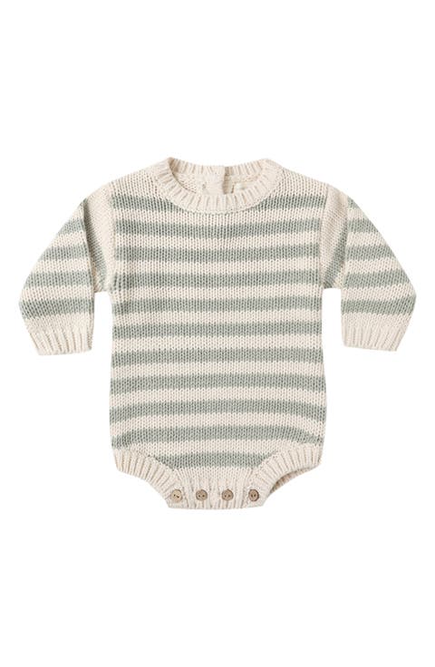 Rex Stripe Organic Cotton Sweater Romper (Baby)