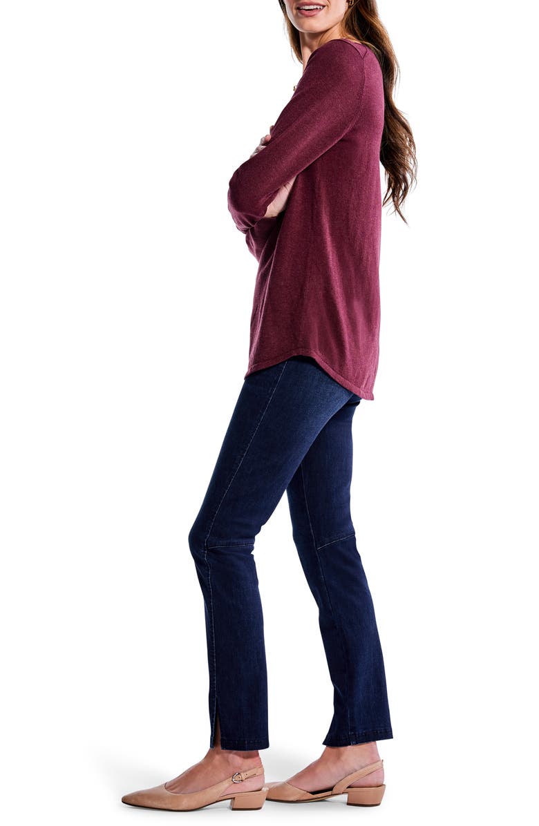 NIC+ZOE Vital V-Neck Sweater, Alternate, color, Port