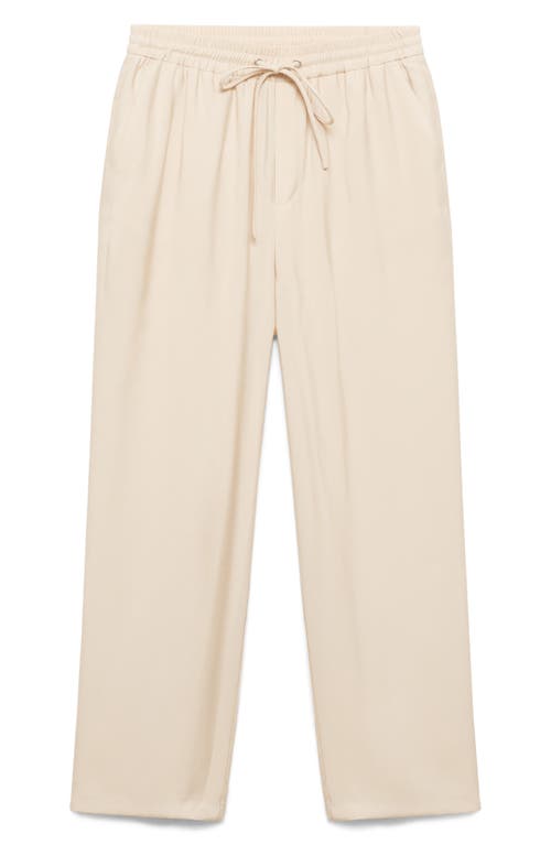 Shop Mango Straight Leg Pants In Beige
