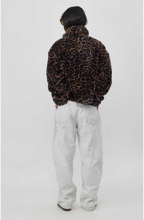 Gottex Beach Life The Leopard Button-up Cozy Coat In Gray