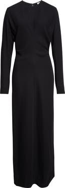 TOTEME Slouch Waist Long Sleeve Cady Dress