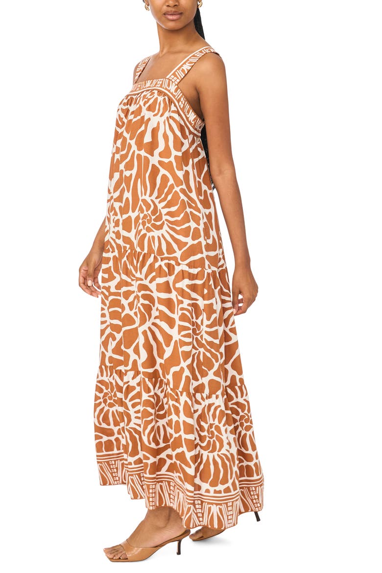 Tie Back Maxi Dress, Alternate, color, ARGAN OIL