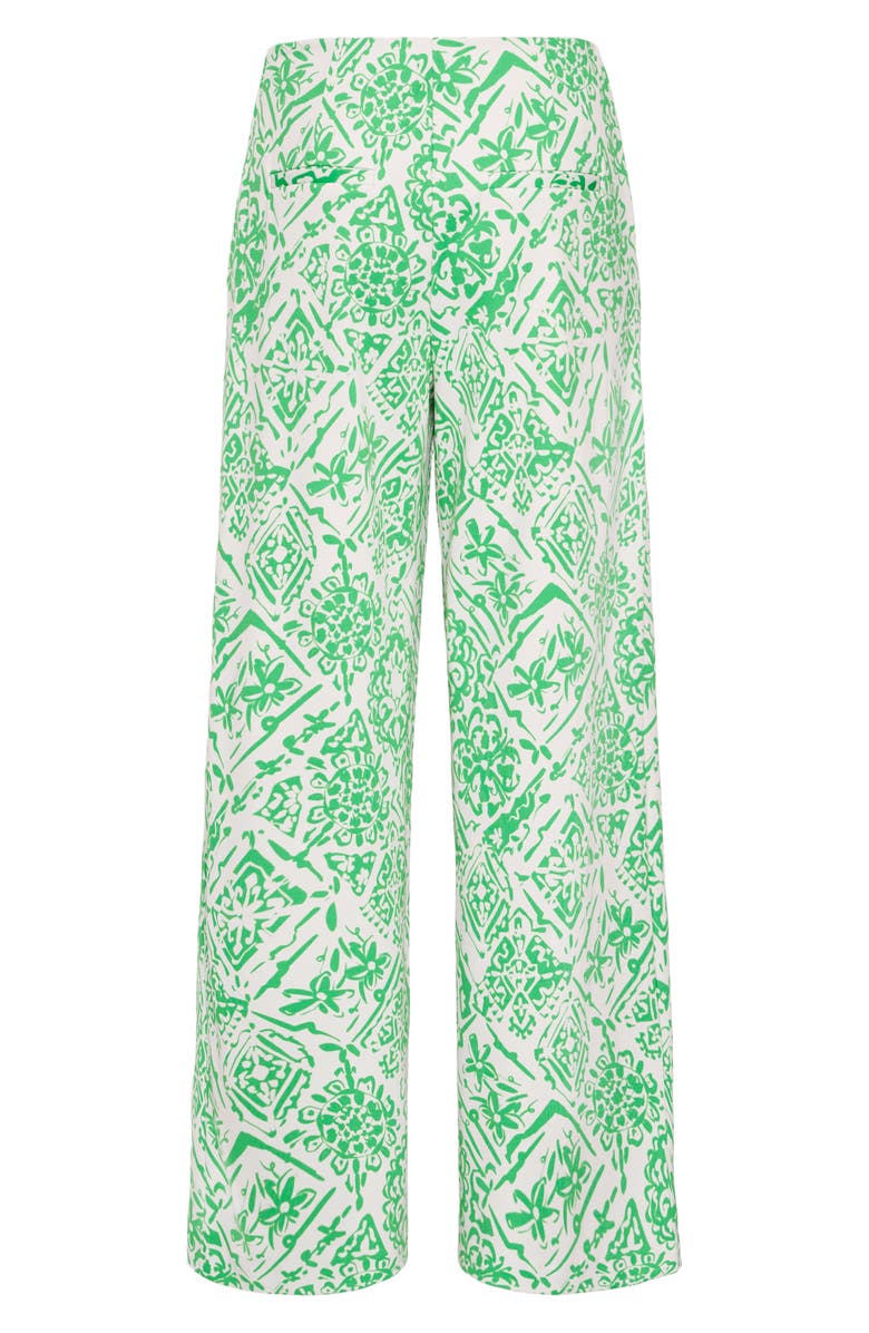 ICHI Kate Print Straight Leg Pants, Alternate, color,