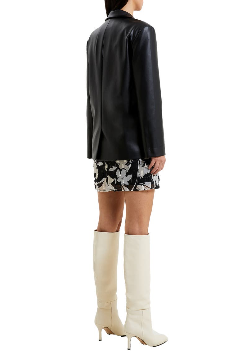 Crolenda Faux Leather Blazer, Alternate, color, 01-BLACKOUT