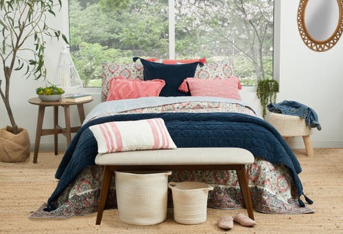 Carol & Frank 26" X 26" Freddie Hibiscus Cotton Euro Sham In Multi