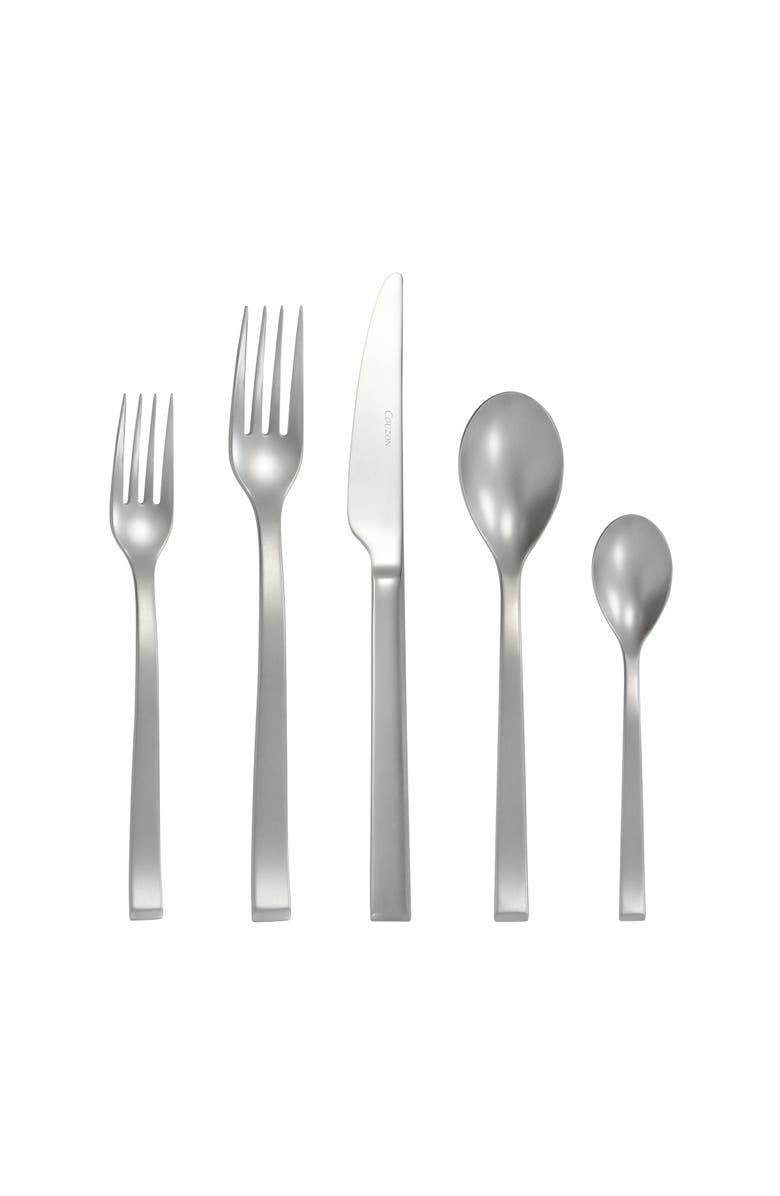 Couzon Side Velvet 5 Piece Place Setting, Main, color, Stainless Steel