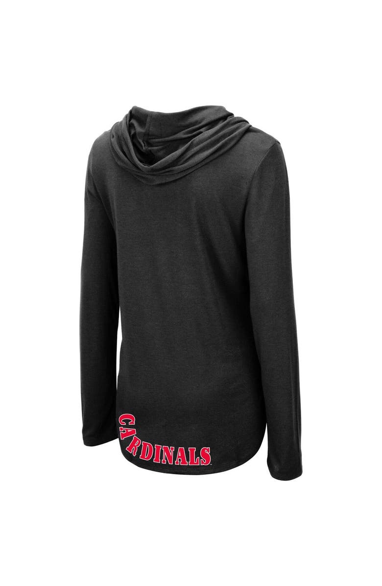 COLOSSEUM Women's Colosseum Black Louisville Cardinals My Lover Lightweight Hooded Long Sleeve T-Shirt, Alternate, color, Black