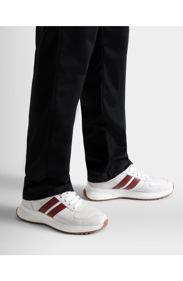 Bally Calf Leather Outline Sneaker, Alternate, color, White