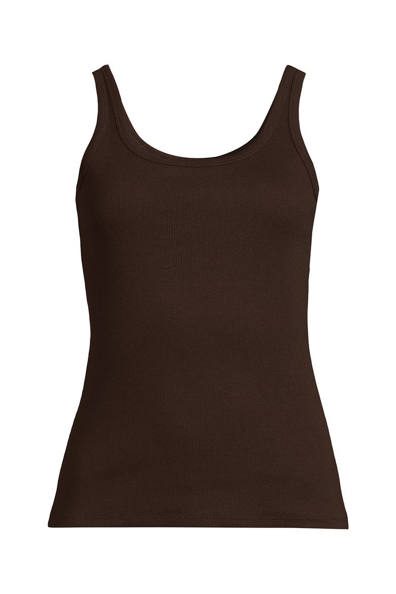 Plus Size Micro Rib Go-To Layering Tank, Alternate, color, Rich Coffee