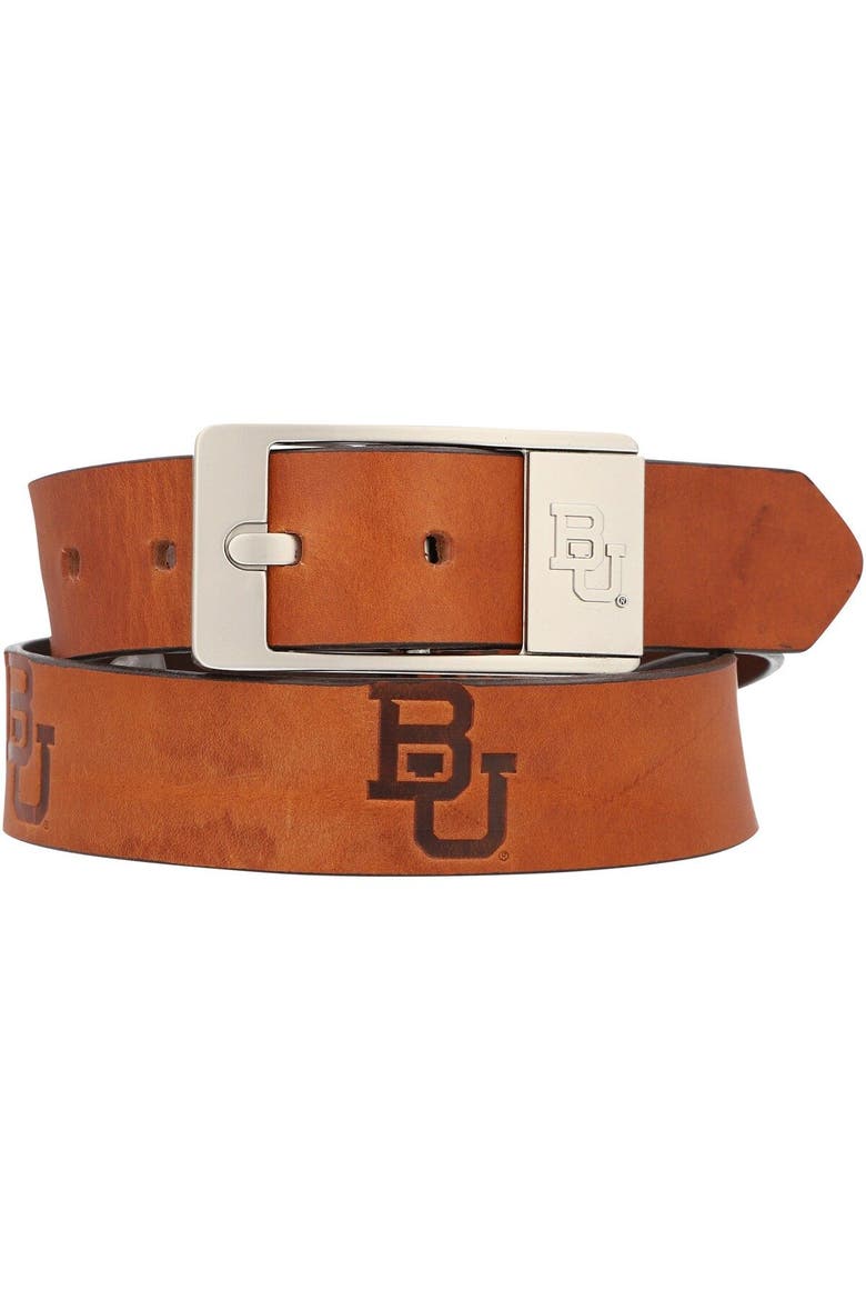 Baylor Bears Brandish Leather Belt, Main, color, Brown