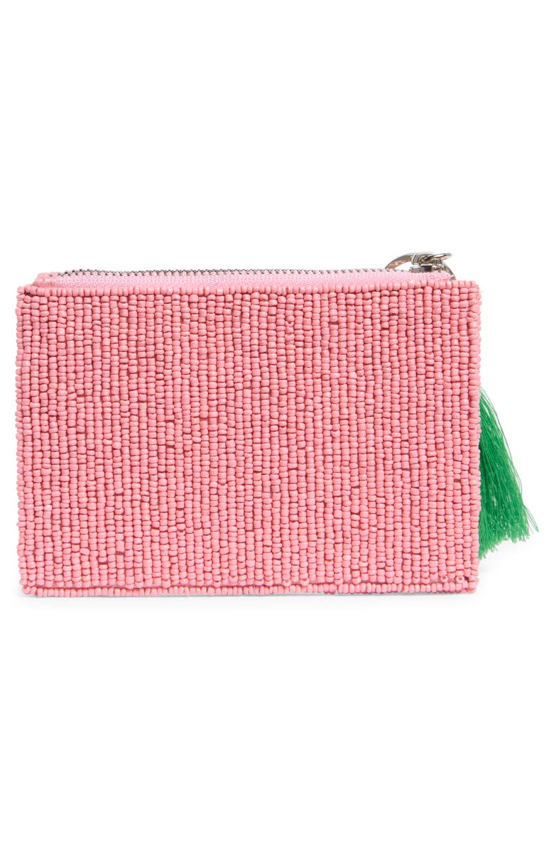 Collection XIIX Stripe Cherry Beaded Coin Pouch, Alternate, color, Pink Multi
