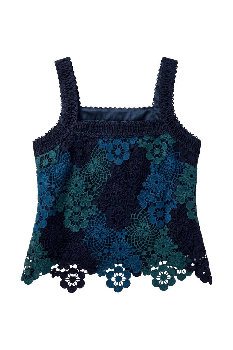 Hope Ombre Lace Tank, Main, color, Navy
