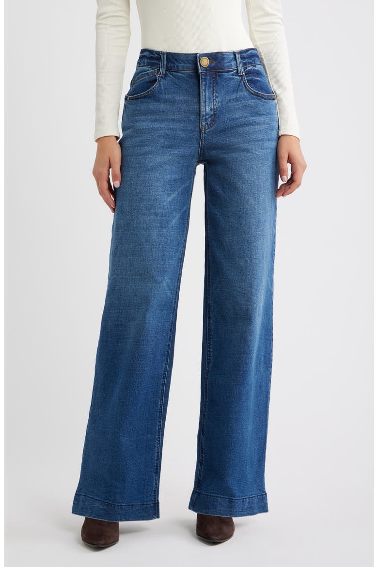 Sam High Waist Wide Leg Jeans, Main, color, MID BLUE
